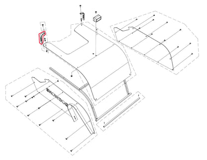 Hood Rubber Fastener Kit (Rubber Latch for LONG TRACK Snowdog Hood)