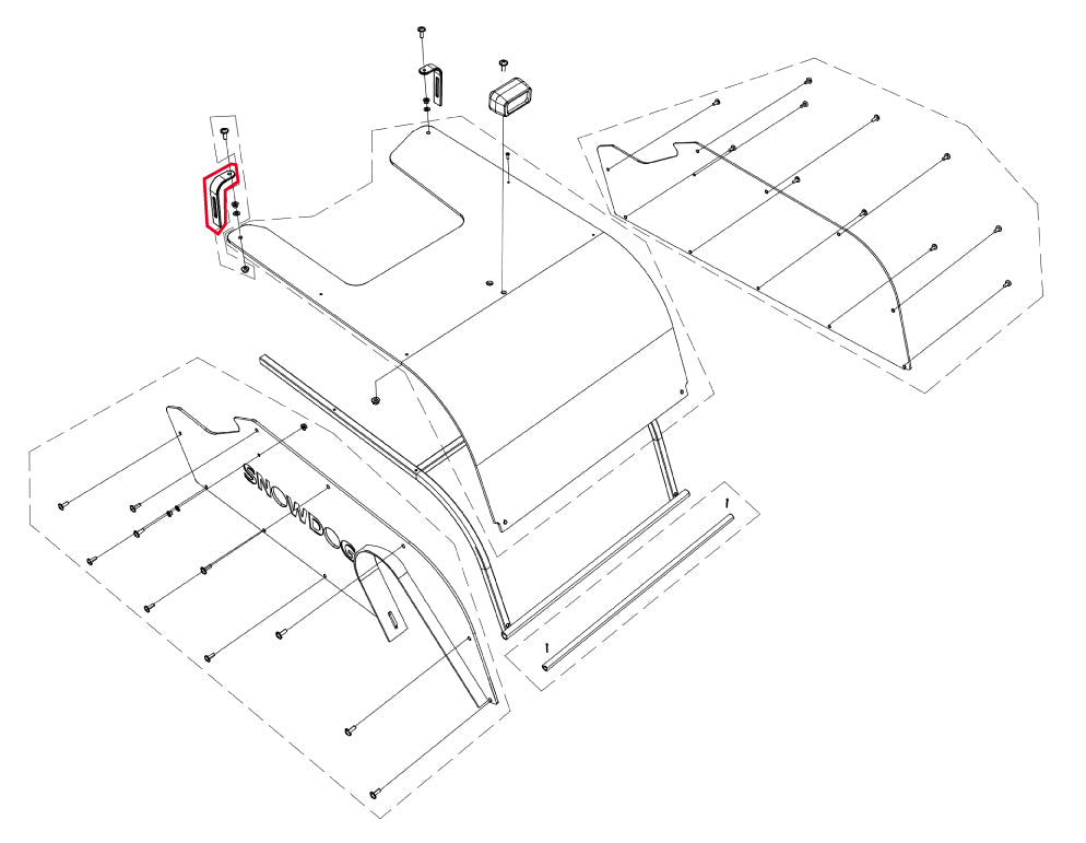 Hood Rubber Fastener Kit (Rubber Latch for LONG TRACK Snowdog Hood)