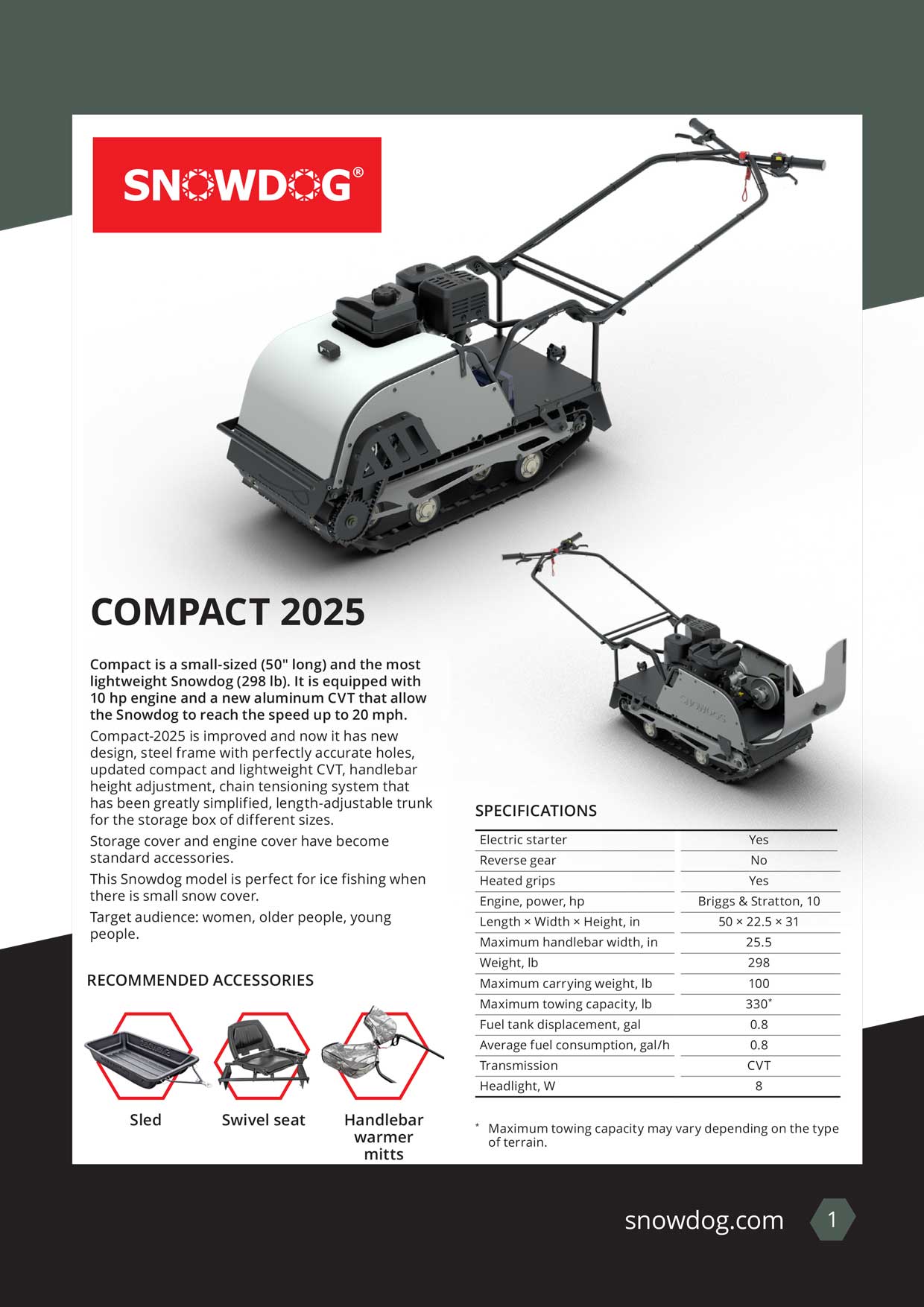 Compact Snowdog 10HP