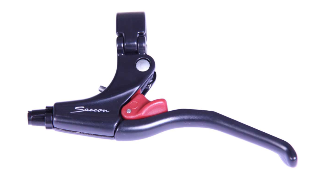 Parking brake handle with locking lever