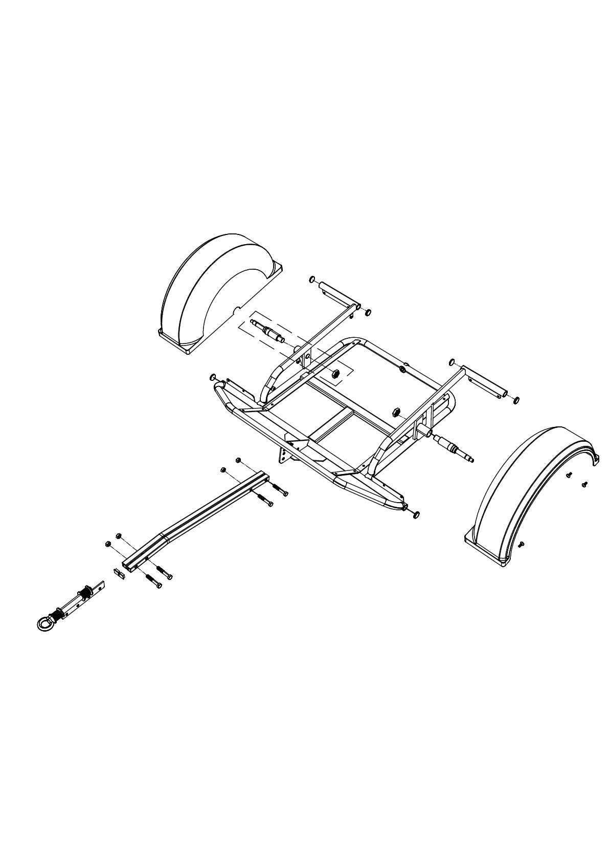 AXLE KIT for 2-Wheel Sport Trailer